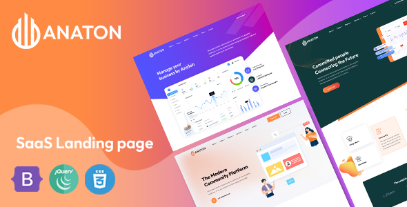 Anaton – SaaS Landing Page Template