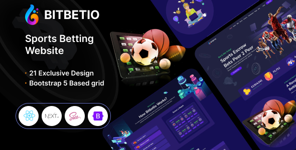 Bitbetio – Sports Having a bet Web field React Subsequent JS Template