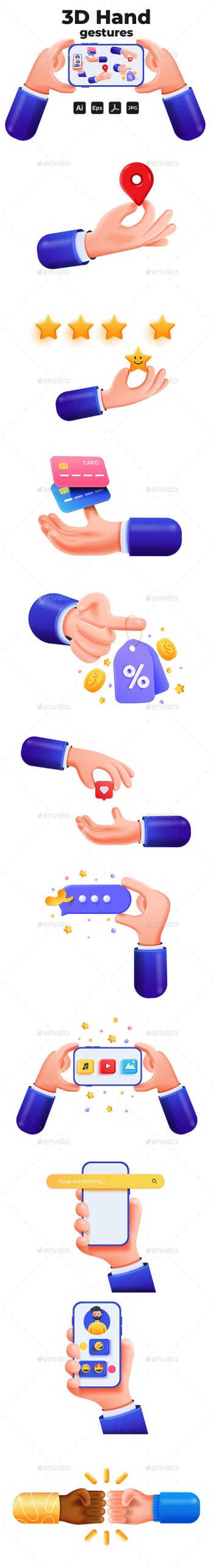 3 D Hand Collection