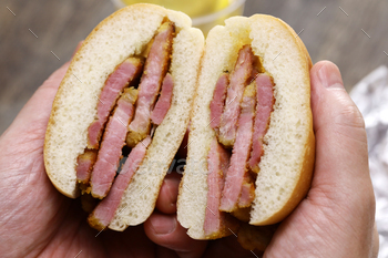 homemade peameal bacon sandwich, Toronto’s signature dish