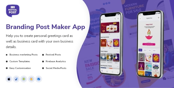 365Festival Poster : Industrial Advertising Poster Maker App – Flutter 3.0