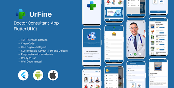 UrFine – Doctor Handbook Flutter App UI Equipment