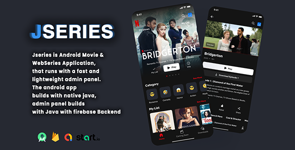 Jseries – Movie & Net Sequence And Anime With Firebase backend