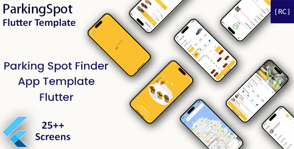 Parking Web page Finder & Reserving Android App Template + iOS App Template | Flutter | ParkingSpot