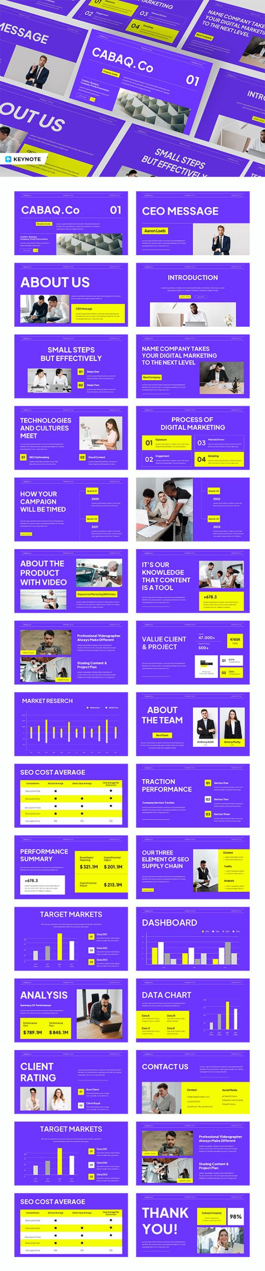 CABAQ – Company Profile Key Presentation Templates