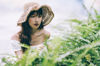 portrait of a cute asian girl