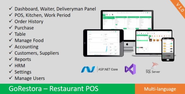 GoRestora – Restaurant POS ASP.Rep Core