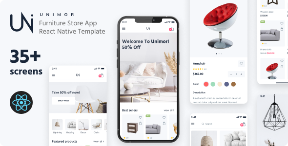 Unimor – Furniture Store React Native App | CLI 0.71.4