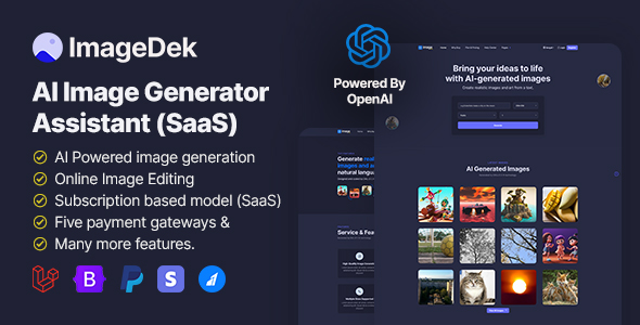 ImageDek – AI Image Generator Assistant (SaaS)