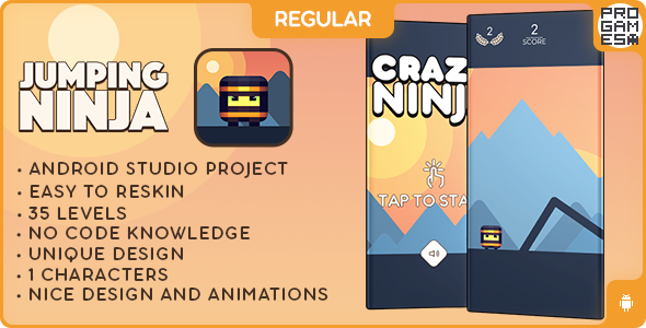 Leaping Ninja (REGULAR) – ANDROID – BUILDBOX CLASSIC game