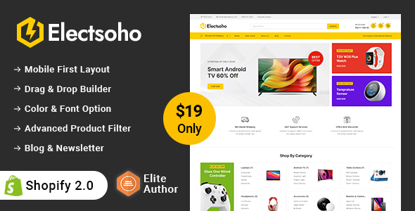 Electsoho – Electronics Machine Store Shopify 2.0 Responsive Theme