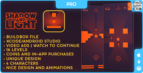 Shadow and Gentle (PRO) – BUILDBOX CLASSIC – IOS – Android – Reward video