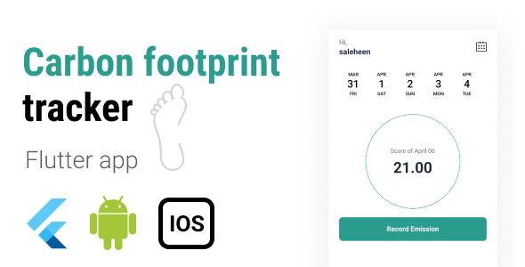 Carbon footprint tracker flutter app – android ios