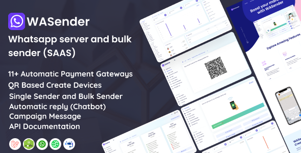 WASender – Whatsapp server and bulk sender (SAAS).