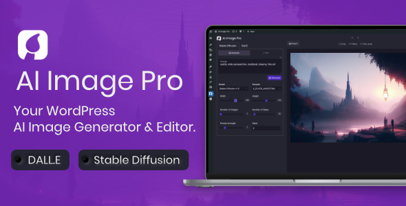 AI Image Pro – WordPress AI Image Generator & Editor, DALLE & Stable Diffusion