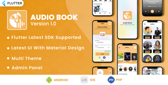 Audible Audiobook | Flutter Audio Ebook And E-Ebook- Audible | Flutter | Admob Ads