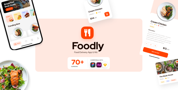 Foodly – Meals Delivery App Flutter UI Template