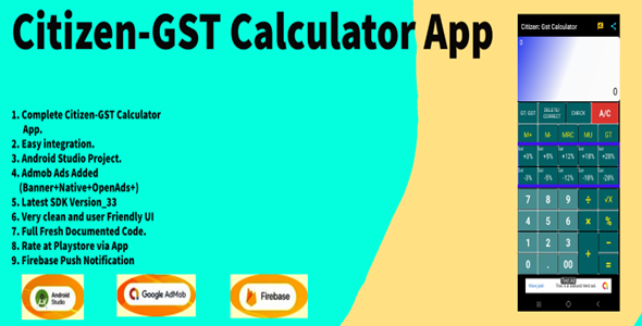 Citizen-GST Calculator (Android Studio + Admob + Firebase)