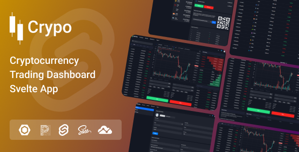 Crypo – Cryptocurrency Trading Dashboard Svelte App