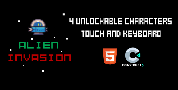 Alien Invasion – HTML5 Sport (With Construct 3 Source-code .c3p)