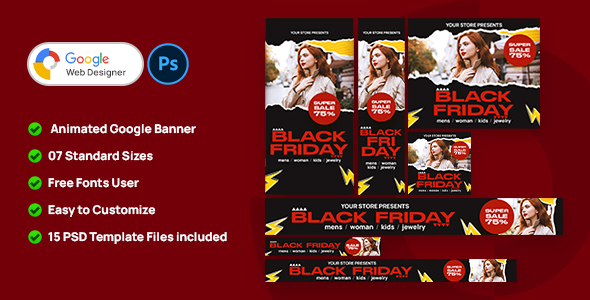 HTML Banners – Sunless Friday Sale Template