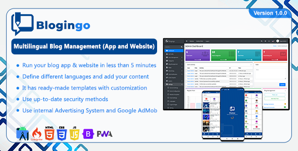 Blogingo – Multilingual Weblog Administration (App and Web teach)