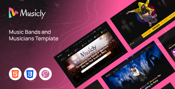 Musicly – Music Bands and Musicians HTML Template