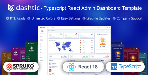 Dashtic – Typescript React Admin Dashboard Template