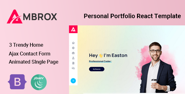 Ambrox – Inner most Portfolio React Template