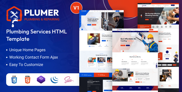 Plumer – Plumbing & Restore Service HTML Template