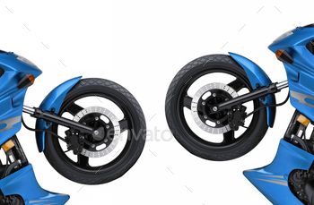 bike wheel isolated on white