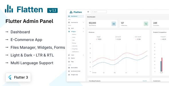 Flatten – Flutter Admin Panel