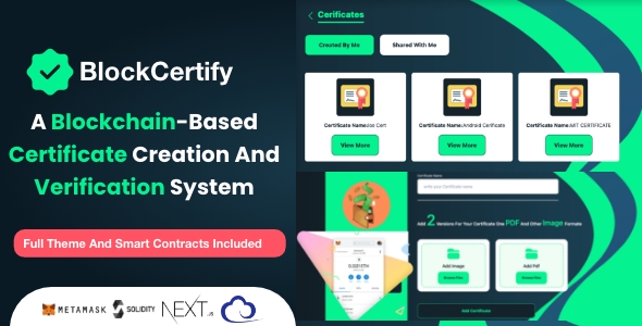 BlockCertify – A Blockchain-basically based certificates advent and verification machine Fleshy Theme