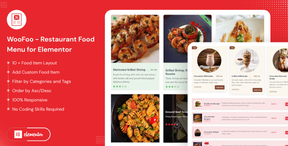 WooFoo – Restaurant Meals Menu for Elementor