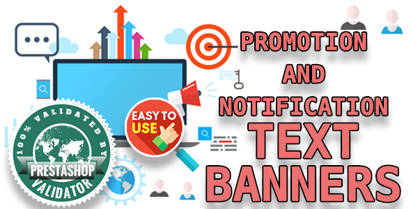 Promotion and Notification Textual screech material Banners Prestashop module