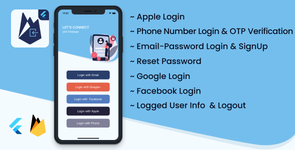 Firebase all Login – Flutter | FB, Google, Email, Mobile & Apple Login