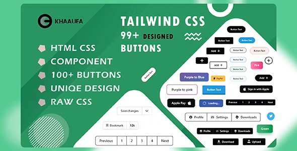 Fashionable Buttons – Tailwind / CSS