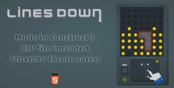 LinesDown – HTML5 Casual recreation