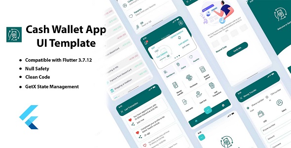 Money Wallet App UI Template – Flutter