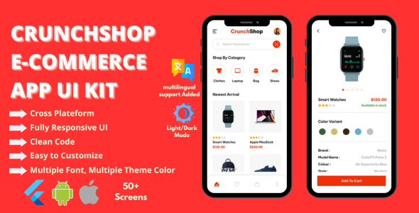 CrunchShop E-Commerce App flutter UI Kit