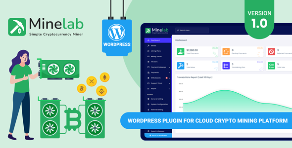 MineLab – Cloud Crypto Mining WordPress Plugin