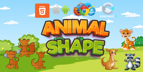 Animal Shape – Game for Kids – Desktop/Cellular – Scheme 3