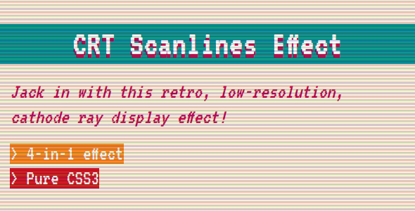 CRT Scanlines Elevate out