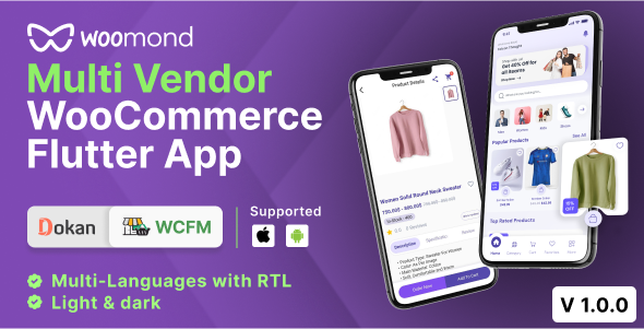 WooMond WooCommerce – Flutter eCommerce Cell App