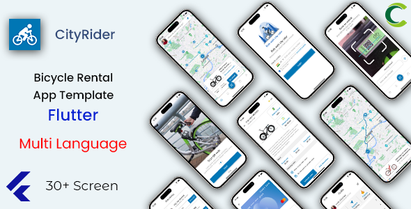 Bicycle Condo App Template in Flutter | CityRider | Multi Language