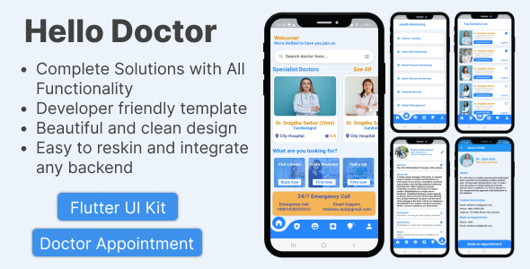 Hey Doctor- Doctor Appointment Flutter App UI Kit