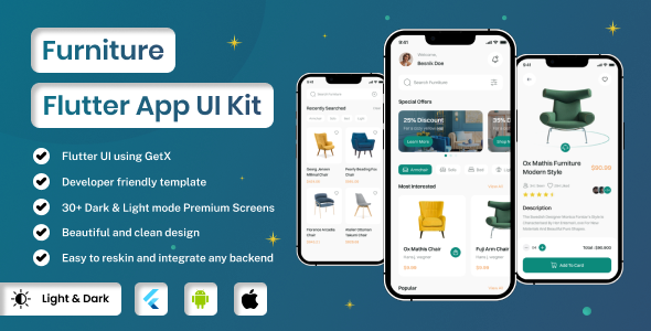 Furnishings Retailer | E Commerce | Flutter iOS/Android App Template