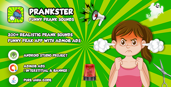 Prankster – Humorous prank sounds, Air horn, Fart, Hair clipper sounds