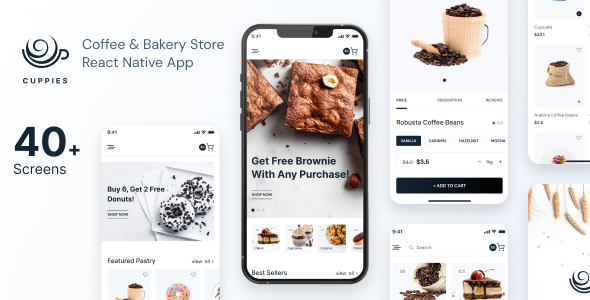 Cuppies – Espresso & Bakery Retailer React Native App