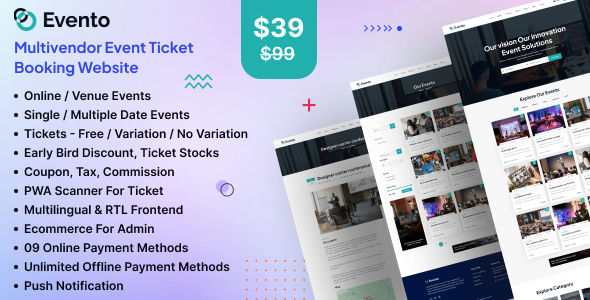 Evento – Multivendor Tournament Ticket Booking Net put